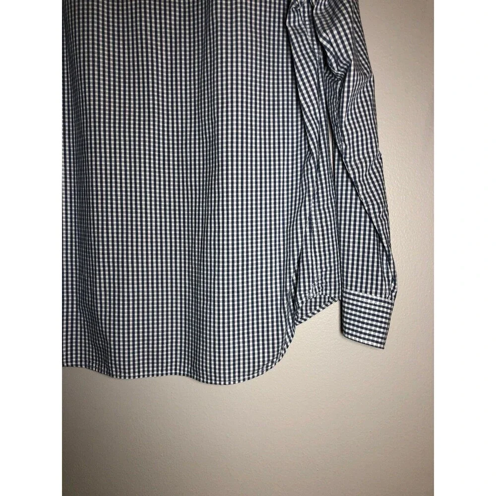Banana Republic Custom 078 Wash Shirt Camden Fit Large L Blue  Plaid
